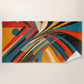 Serviette De Plage Futurisme géométrique Abstrait (Devant)