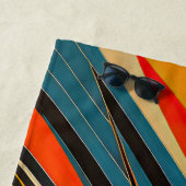 Serviette De Plage Futurisme géométrique Abstrait (En situation)