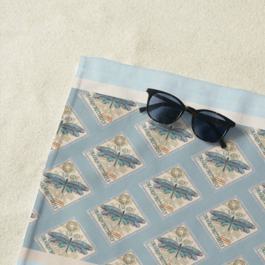 Serviette De Plage G Bureau de création libellule (En situation)