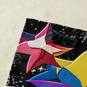 Serviette De Plage Galaxy paradise - Vibrant Abstract Starry Night (En situation)