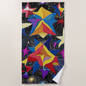 Serviette De Plage Galaxy paradise - Vibrant Abstract Starry Night (Devant)