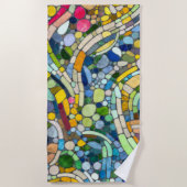 Serviette De Plage Galets colorés Art Mosaïque (Devant)