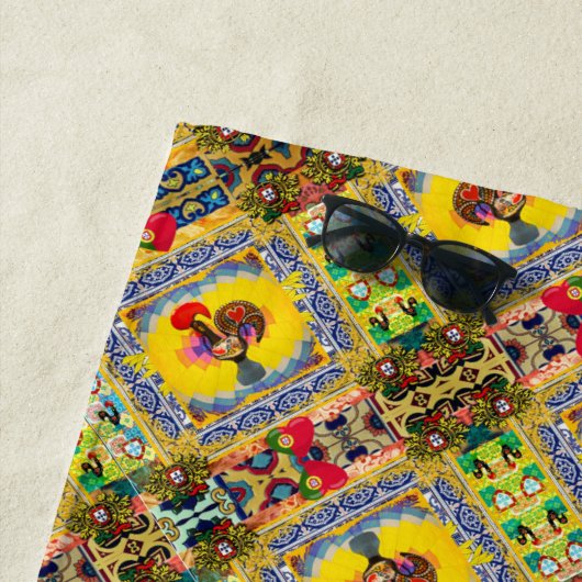 Serviette De Plage Galo de Barcelos, Portugal (En situation)