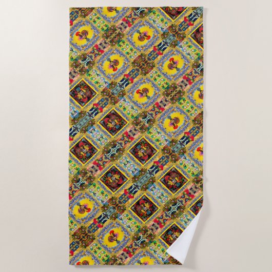 Serviette De Plage Galo de Barcelos, Portugal (Devant)