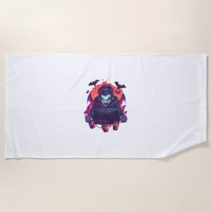 Serviette De Plage Gamer Vampire d'Halloween