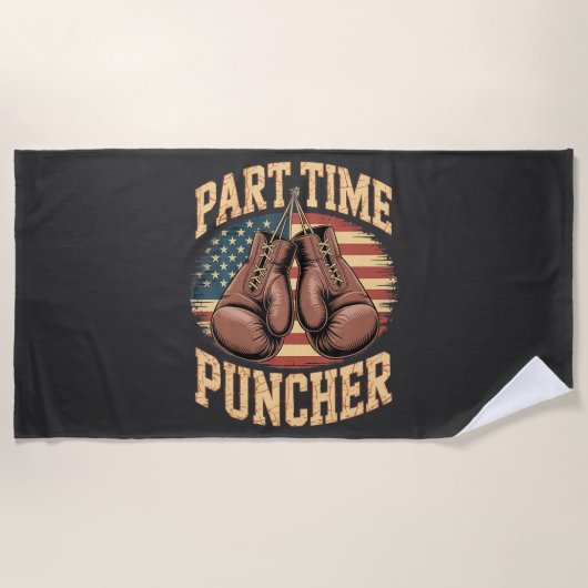 Serviette De Plage Gants de boxe Part Time Puncher (Devant)