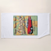 Serviette De Plage Garage Chevy personnalisé 57 (Devant)