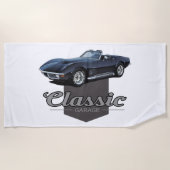 Serviette De Plage Garage classique Corvette (Devant)