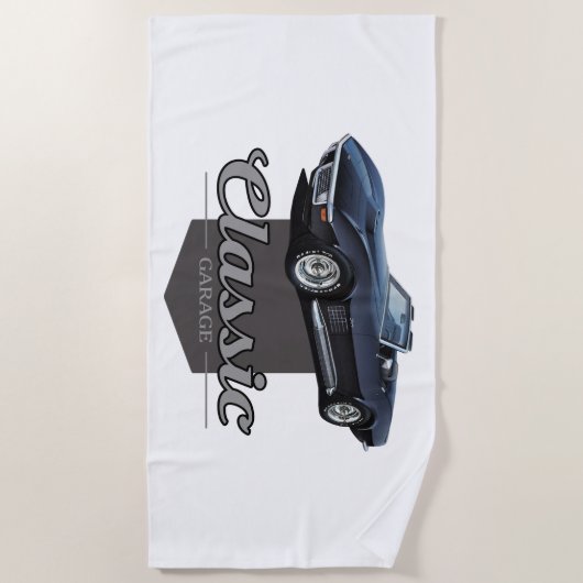 Serviette De Plage Garage classique Corvette (Devant)