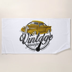 Serviette De Plage Garage vintage Plymouth
