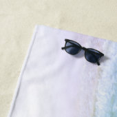 Serviette de plage garçon avec ballon (En situation)