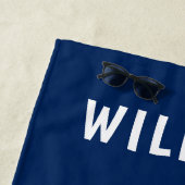 Serviette De Plage Garçon éléphant Navy Bleu Enfants personnalisés (En situation)