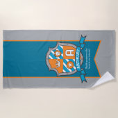 Serviette De Plage Garçons bouclier gris Anthony lettre Un nom servie (Devant)