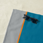 Serviette De Plage Garçons bouclier gris Anthony lettre Un nom servie (En situation)