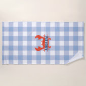 Serviette De Plage Garçons Crabe aquarelle (Devant)