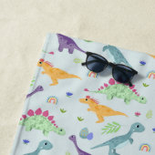 Serviette De Plage Garçons Cute Blue Dinosaur Motif Enfants (En situation)