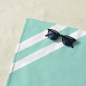 Serviette De Plage Garçons Filles Week-end Bleu Aqua Nom Personnalisé (En situation)