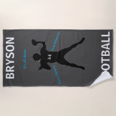 Serviette De Plage Garçons Football First Down Touchdown Beach Towne (Devant)