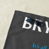 Serviette De Plage Garçons Football First Down Touchdown Beach Towne (En situation)