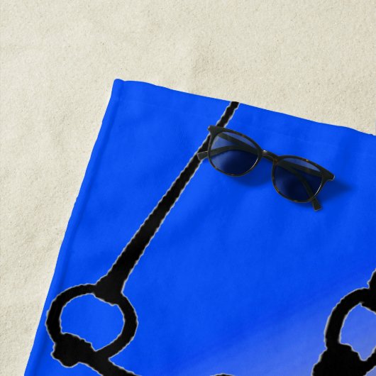 Serviette De Plage Garçons Gymnastique Cercles Patriotique Rouge Blan (En situation)