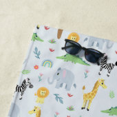 Serviette De Plage Garçons Jote Jungle Safari Animaux Zebra Enfants (En situation)