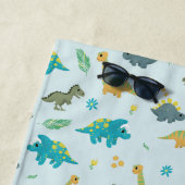 Serviette De Plage Garçons mignonette Moderne Bleu Dinosaure Motif En (En situation)