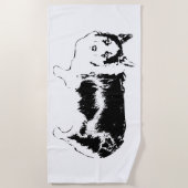 Serviette De Plage Garde à vie des collations (Devant)
