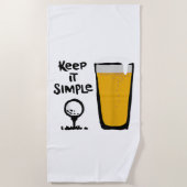 Serviette De Plage Garder Il Simples Funny Golf Bière (Devant)
