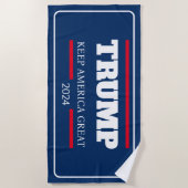 Serviette De Plage Garder l'Amérique grand vote 2024 (Devant)