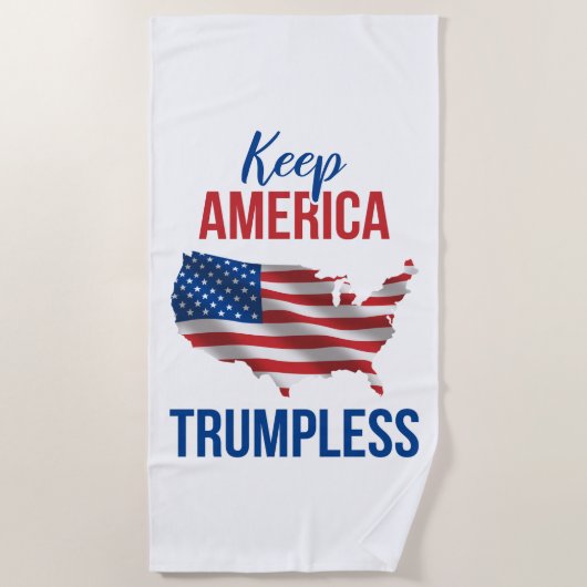 Serviette De Plage Garder l'Amérique sans trompette V (Devant)