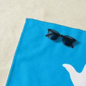 Serviette De Plage Gardez le calme et le Surf allumés (En situation)