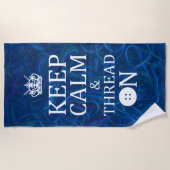 Serviette De Plage Gardez Le Fil Calme Sur Les Artisanats Broderies S (Devant)