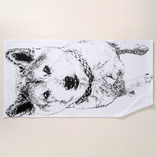 Serviette De Plage Gardien au repos (Devant)