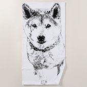 Serviette De Plage Gardien au repos (Devant)