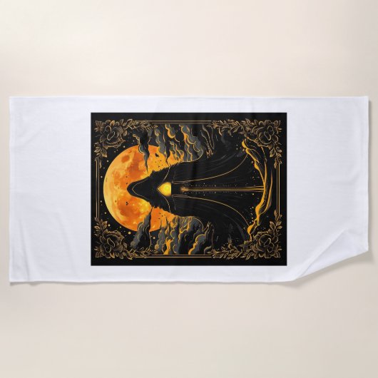 Serviette De Plage Gardien Lunaire (Devant)