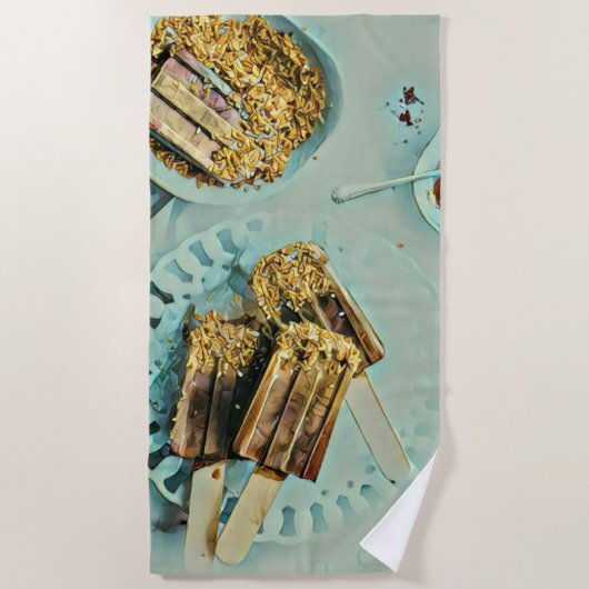 Serviette De Plage Gâteau à la crème glacée (Devant)