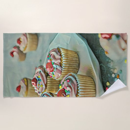 Serviette De Plage Gâteau à la crème glacée (Devant)