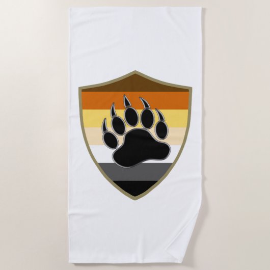 SERVIETTE DE PLAGE GAY BEAR FIDE BEAR BEAR PAW SHIELD (Devant)