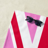 Serviette De Plage GAY PRIDE britannique (Union Jack rose) (Drapeau b (En situation)