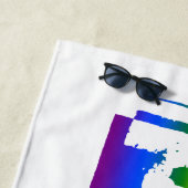 Serviette De Plage Gay pride LGBT Arc-en-ciel Typographie LGBTQ (En situation)