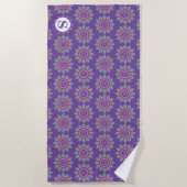Serviette de plage géante 70x30 en motif psychédél (Devant)