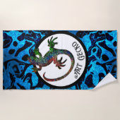 Serviette De Plage Gecko d'art (Devant)