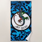 Serviette De Plage Gecko d'art (Devant)