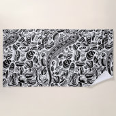 Serviette De Plage Gecko et galets (Devant)