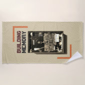 Serviette De Plage Geek de mémoire de construction personnalisable Di (Devant)