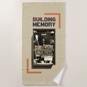 Serviette De Plage Geek de mémoire de construction personnalisable Di