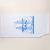 Serviette De Plage Géiger Clé Côtier Nautique Voilier (Devant)