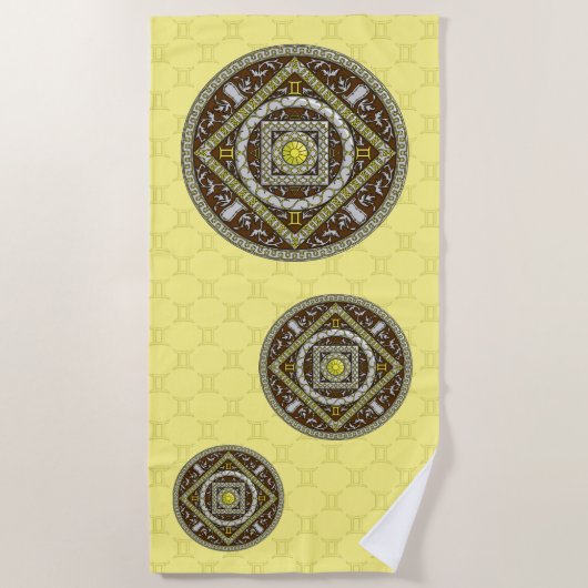 Serviette de plage Gemini Mandala (Devant)