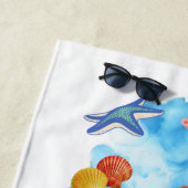 SERVIETTE DE PLAGE GEMS DE L'OCÉAN (En situation)