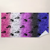 Serviette De Plage Genderfluide Pride Chat noir - Mystical Witchy (Devant)